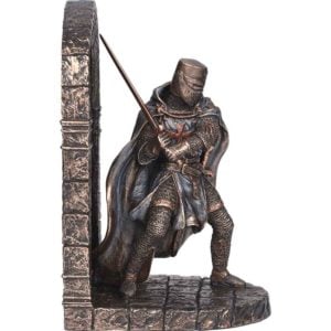 Great Helm Crusader Guarding Door Bookend