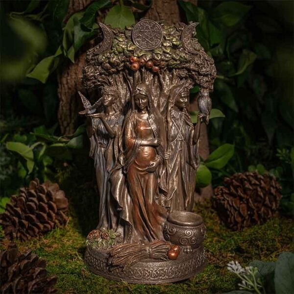 Celtic Tree Triple Goddess Statue