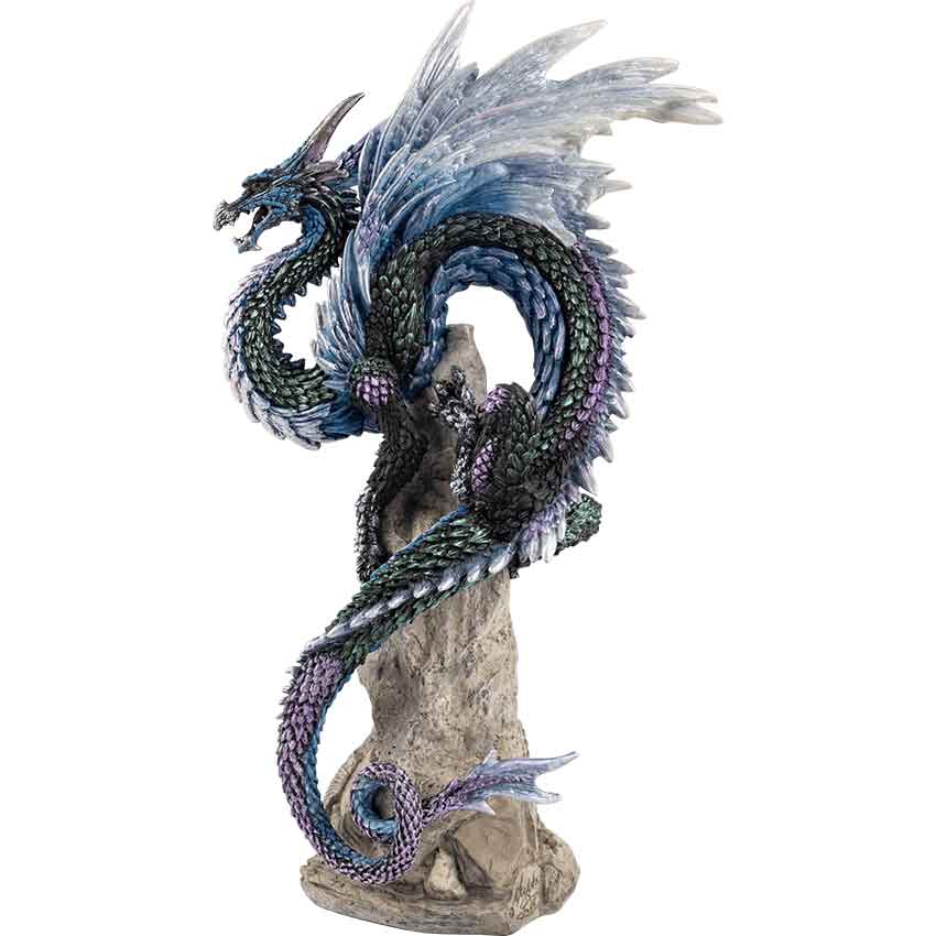 Sapphire Sentinel Dragon Statue