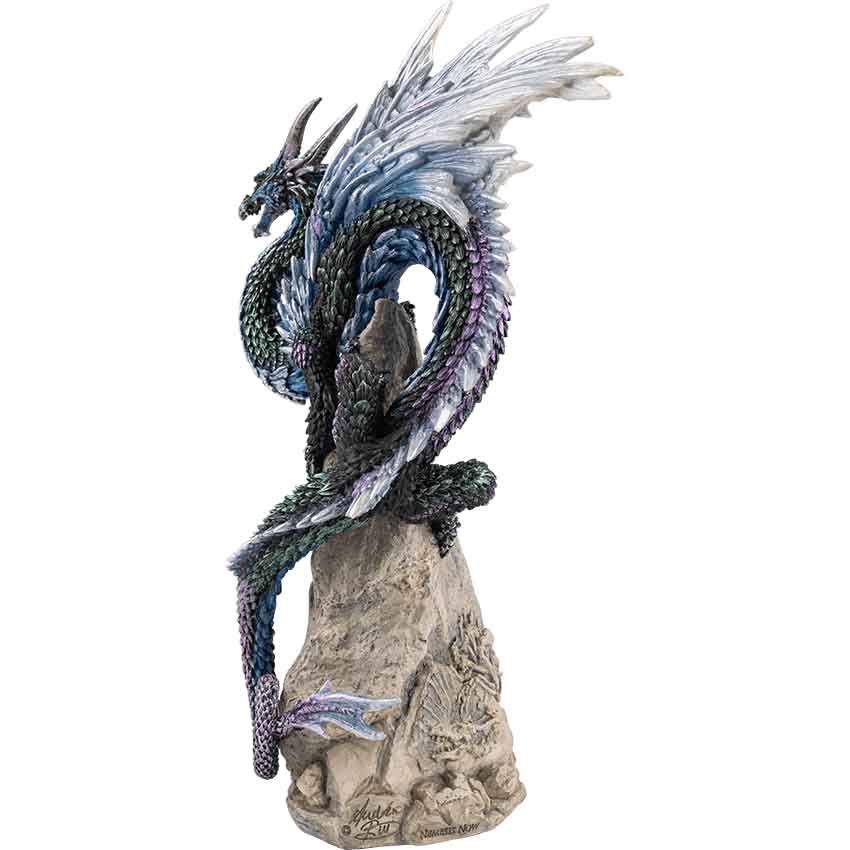 Sapphire Sentinel Dragon Statue