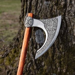 Two Hand Celtic Axe Pewter