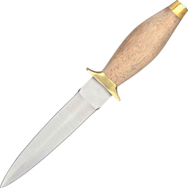 Wood Handle Boot Knife with Sheath - 9 Inch