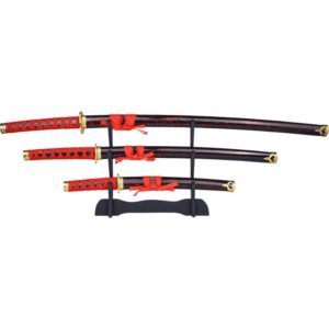 Ruby Marble Japanese Sword Set