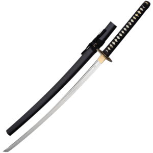 Black and Gold Katana with Stand