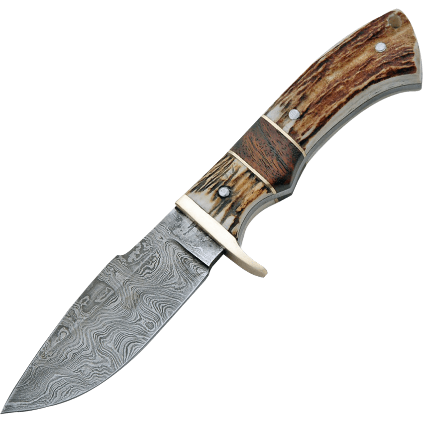Damascus Game Skinner Knife - ZS-DM-1022 - Medieval Collectibles