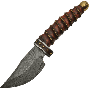 Wire Wrap Damascus Skinner
