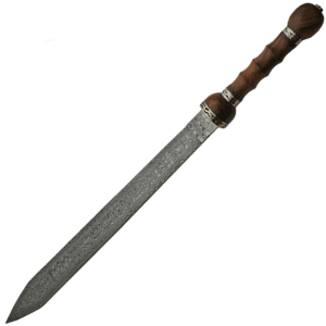 Damascus and Rosewood Gladius