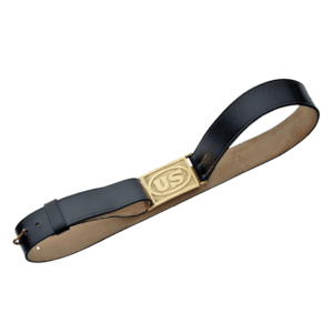 Leather Belt with U.S. Buckle