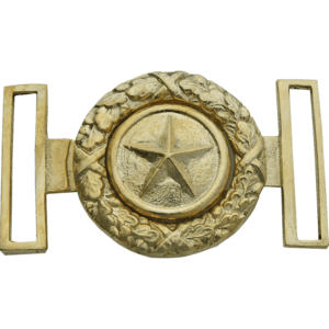Gold Texas Star and Wreath Belt Buckle