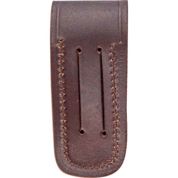 4 Inch Printed Brown Leather Sheath