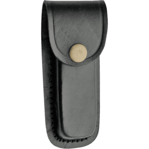 4 Inch Black Plain Leather Sheath