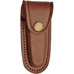 4 Inch Brown Oval Leather Sheath