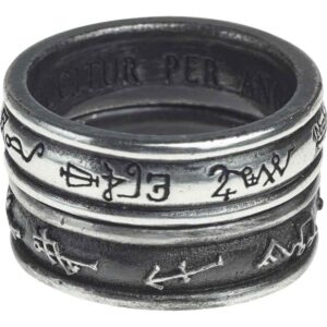 Demon Black and Angel White Ring