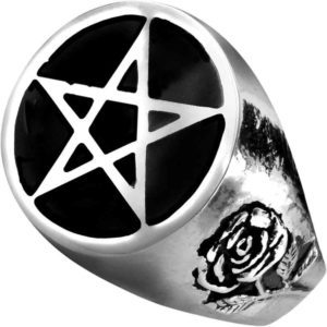 Roseus Pentagram Ring