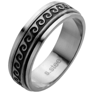 Greek Waves Spinner Ring