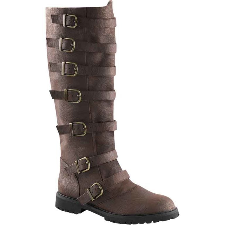 Multi-Buckle Knee High Boots