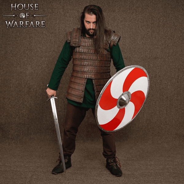 Viking Warriors Shield - Red and White