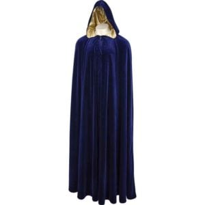 Long Velvet Cloak with Hood