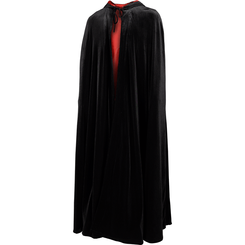 Long Velvet Cloak with Hood - MCI-613 - Medieval Collectibles