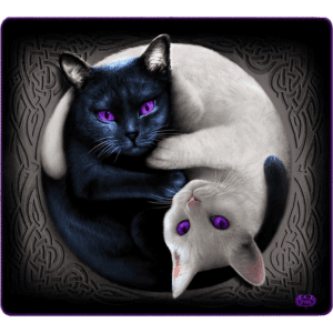 Yin Yang Cats Jumbo Fleece Blanket