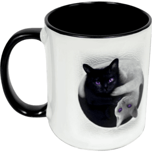 Yin Yang Cats Ceramic Mug