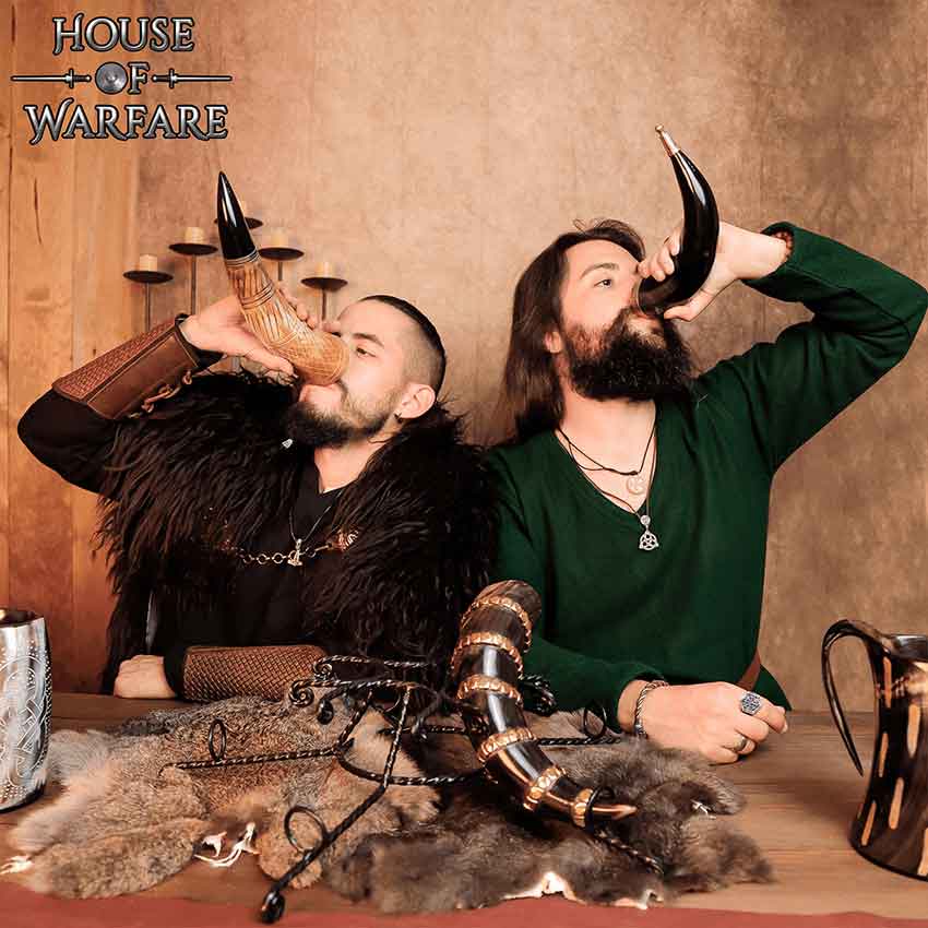 Brass Banded Drinking Horn