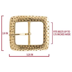 Hammered Square Brass Buckle