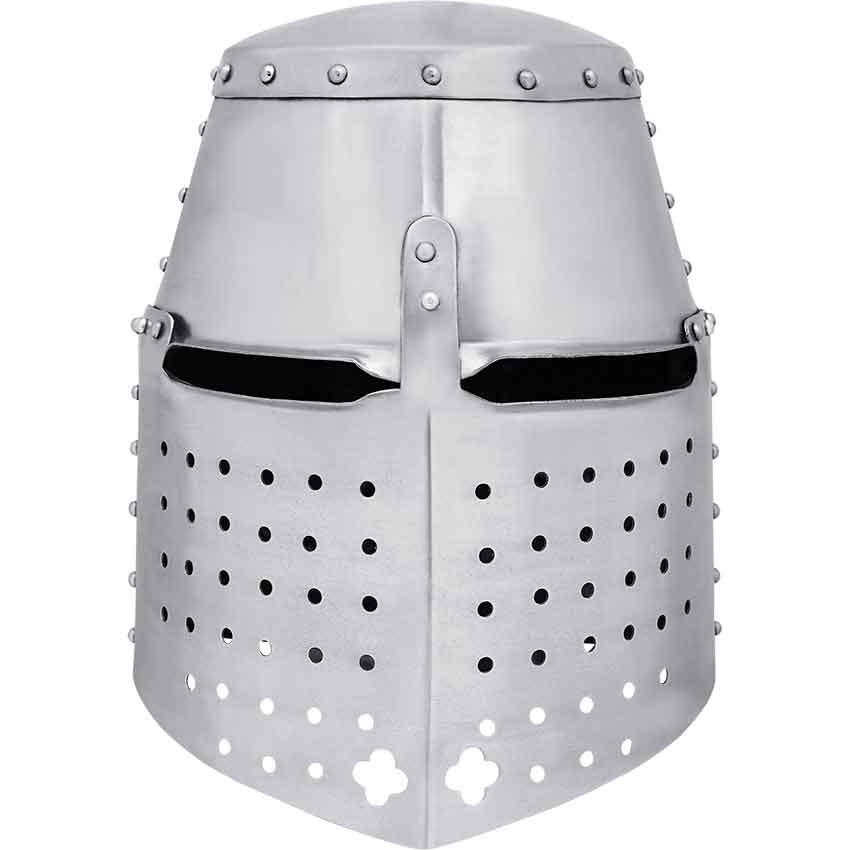 14th Century Great Helmet - Polished