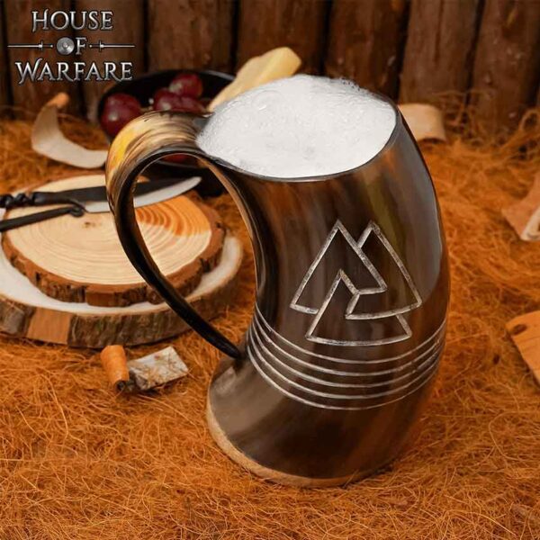 Valknut Horn Tankard