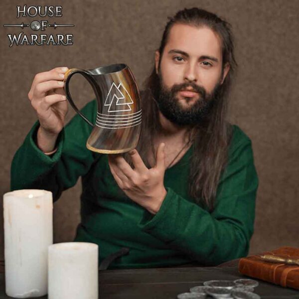 Valknut Horn Tankard