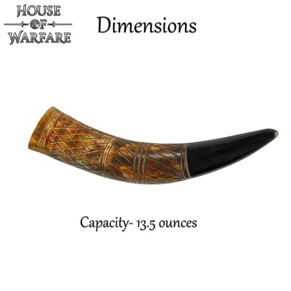Alfheim Carved Drinking Horn