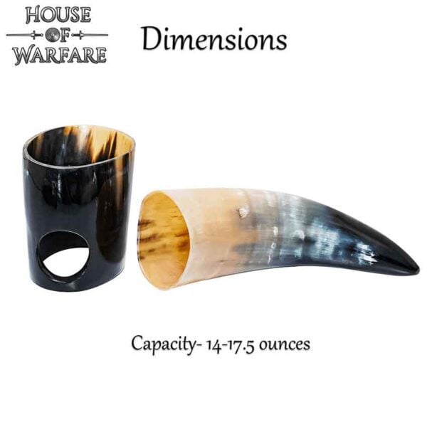 Viking Drinking Horn with Horn Stand