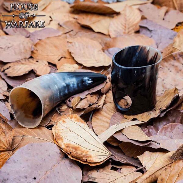 Viking Drinking Horn with Horn Stand