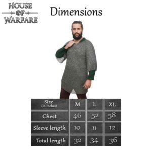 Round Ring Round Riveted Chainmail Haubergeon