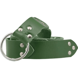 Fighters Leather Ring Belt - Green