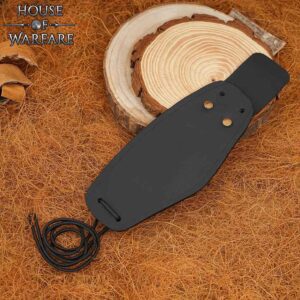 Simple Leather Wrist Cuff - Black