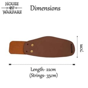 Simple Leather Wrist Cuff - Brown