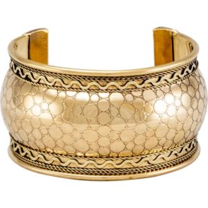 Embossed Brass Bangle