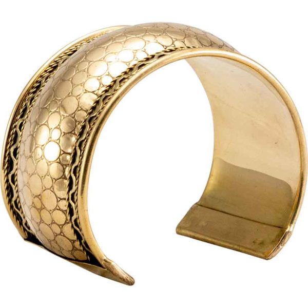 Embossed Brass Bangle