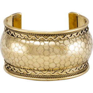 Embossed Brass Bangle