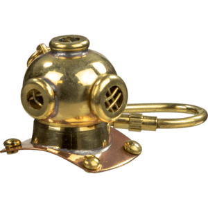 Brass Diving Helmet Keychain