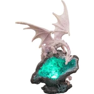Pink Crystal Dragon LED Statue