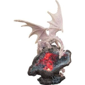 Pink Crystal Dragon LED Statue