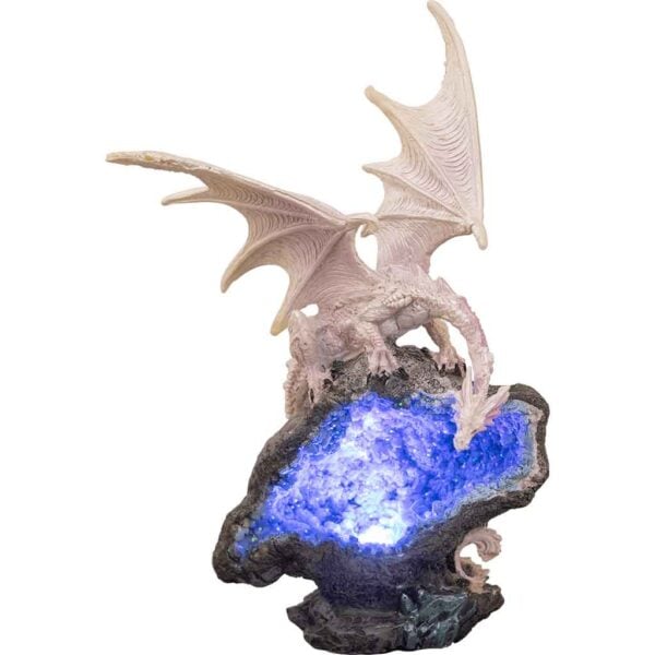 Pink Crystal Dragon LED Statue