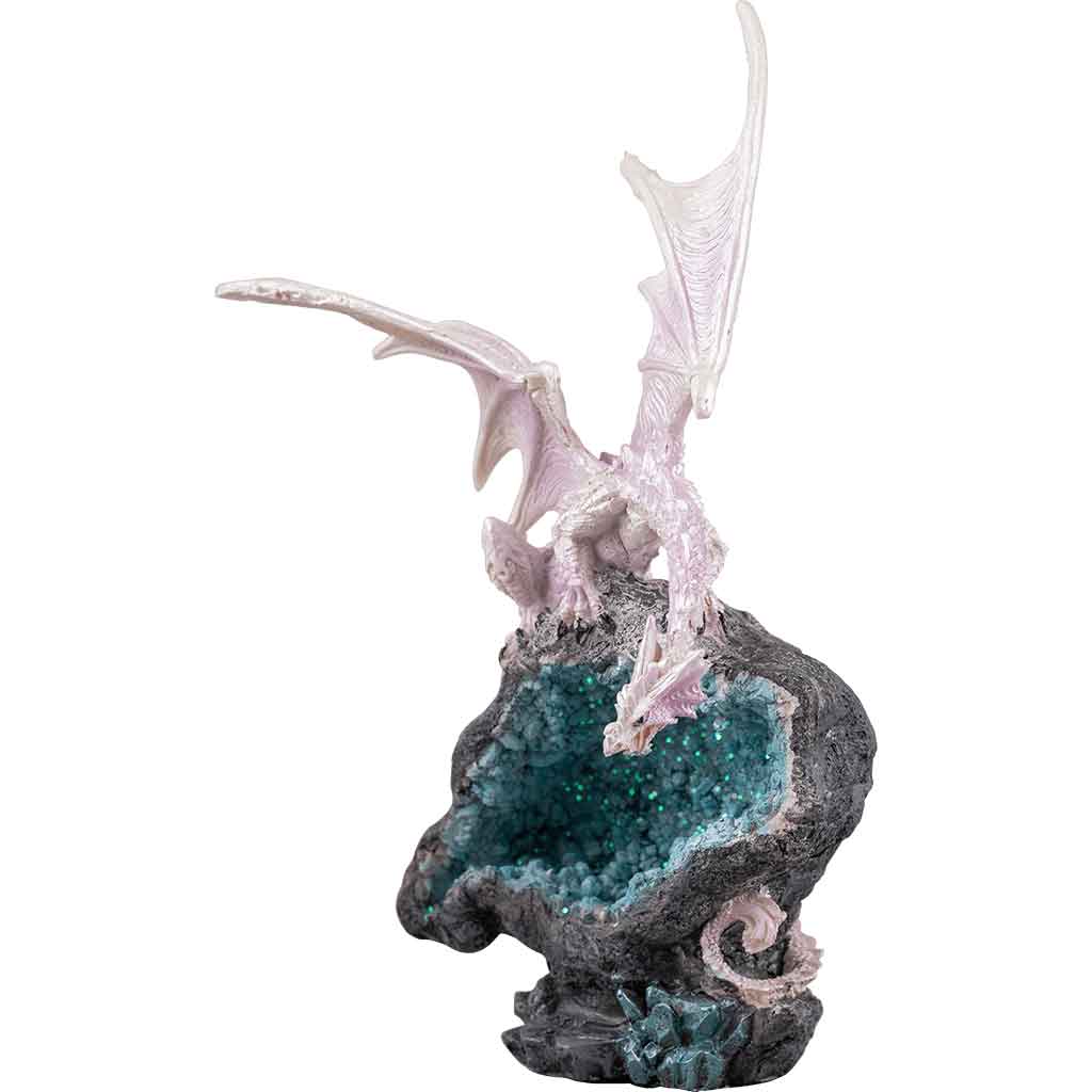 Pink Crystal Dragon LED Statue - 05-71881 - Medieval