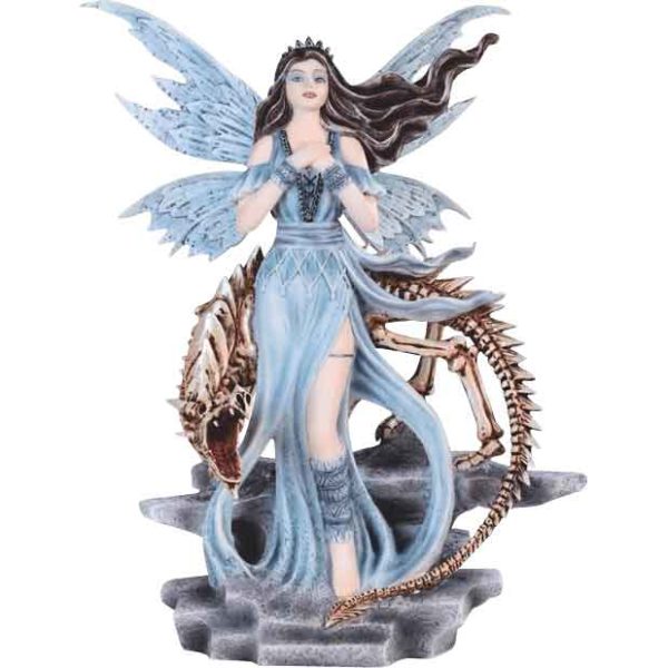 Fairy and Skeleton Dragon Statue