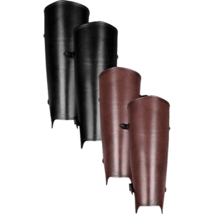 Octavius Leather Greaves