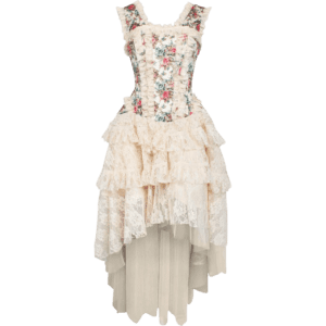 Victorian Velvet Floral Corset Dress