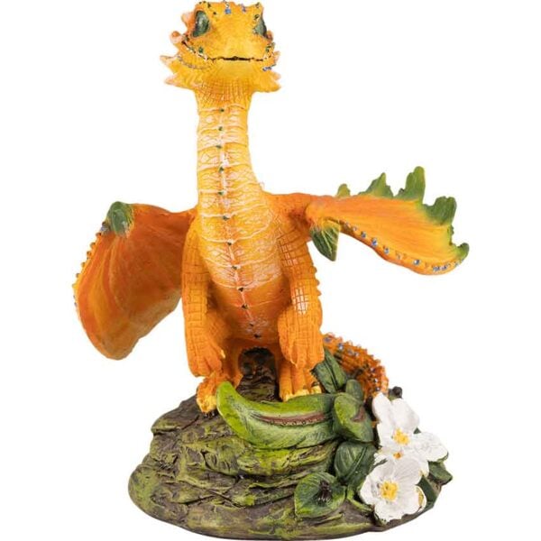 Orange Dragon Statue