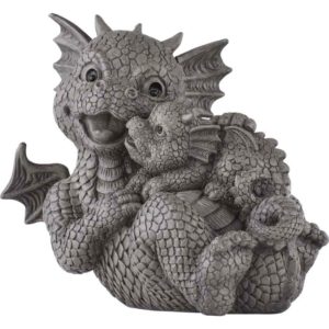 Playing Dragon Family Garden Statue